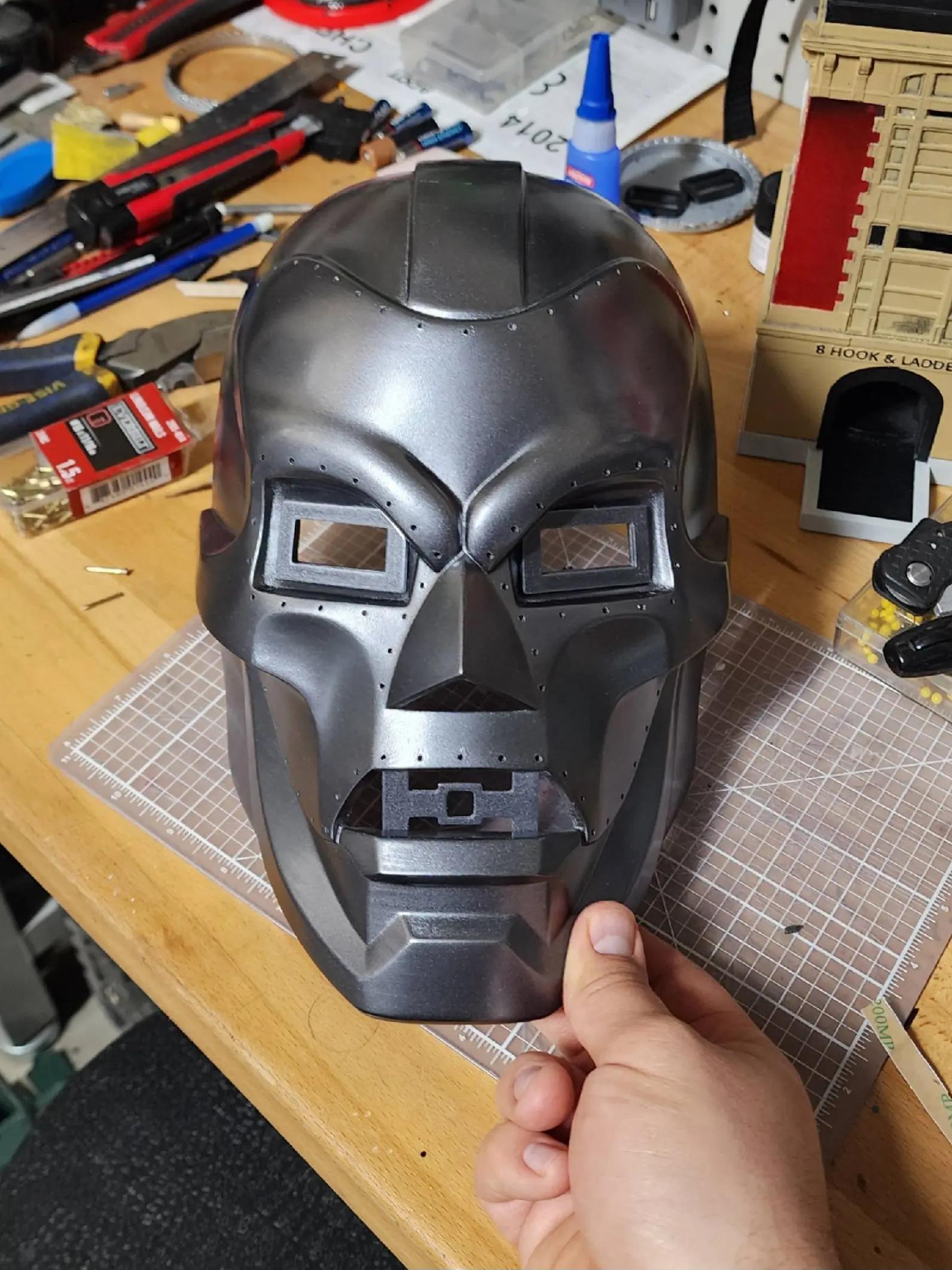 Sculpted villain mask, 3D printed and finished